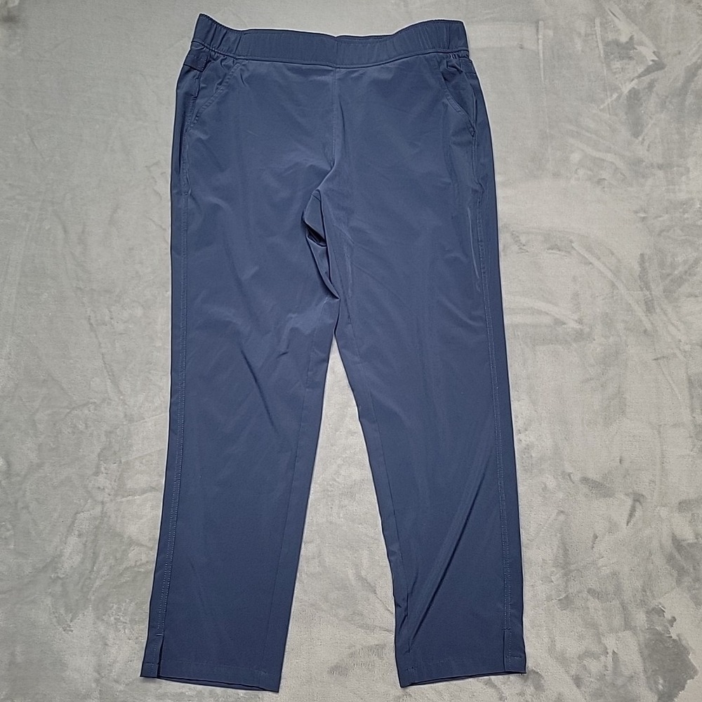 Eddie Bauer Pants Women L Blue Pull On Stretch Travel Hiking Outdoor Lightweight